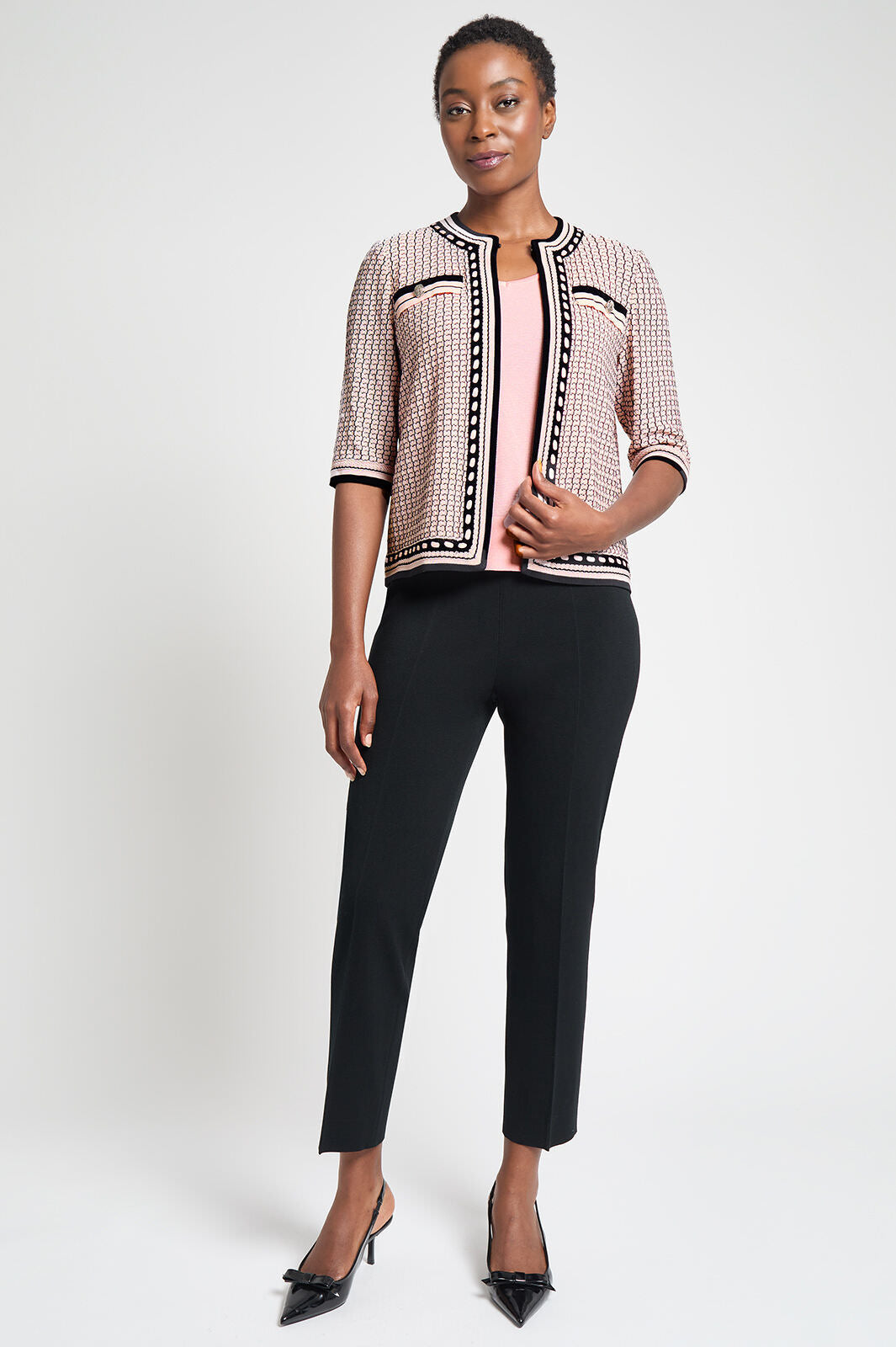 Heritage Fit Textured Laced Trim Jacket
